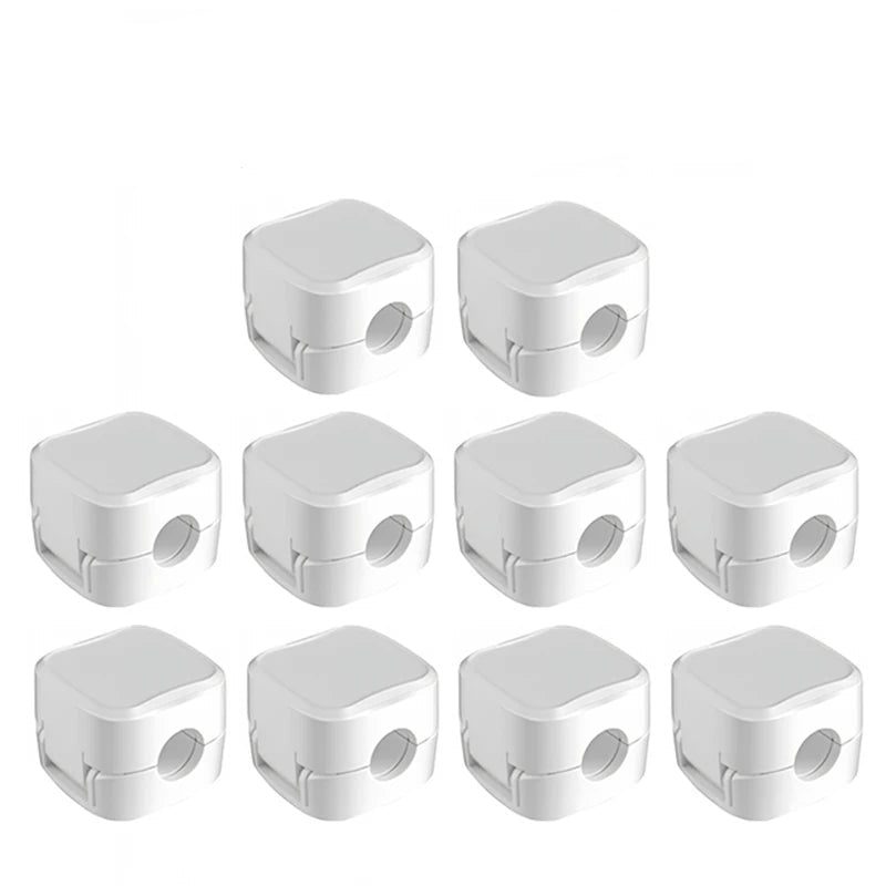 ​Magnetic Cable Clips Adjustable Cord Holder | Adhesive under Desk Mgmt Organizer for Home Office Car Wall Desktop Nightstand​​